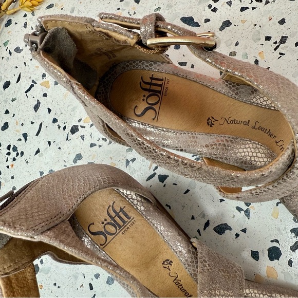 NEW Sofft Mauldin Bisto Taupe Ankle Strap Women’s Comfort Wedge Sandals Sz 8 - Picture 8 of 12